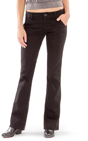 UNIONBAY womens Heather Slash Pocket Stretch Uniform Bootcut Pants, New Black, 9 US