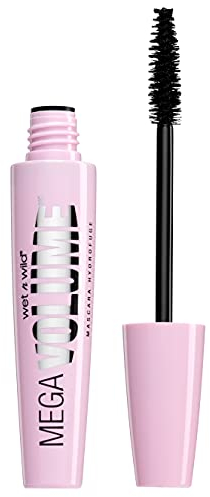 Wet 'n' Wild, Mega Volume Mascara, Volumizing and Plumping Mascara with Full Spiral Fiber Brush and Quick Loading Formula for a Maximizing Volume Effect, Enriched with Vitamin E, Very Black, One size