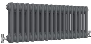 Traditional 2 Column Central Heating Radiator Horizontal Rads Cast Iron Style Anthracite 300x830mm