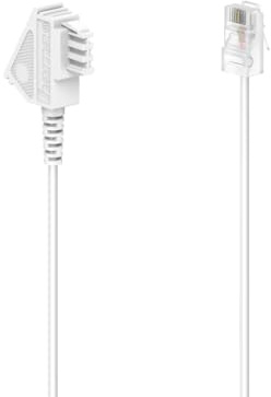 Hama DSL-Box-Kabel, TAE-F-Stecker - Modular-Stecker 8p2c, 6 m, Weiß