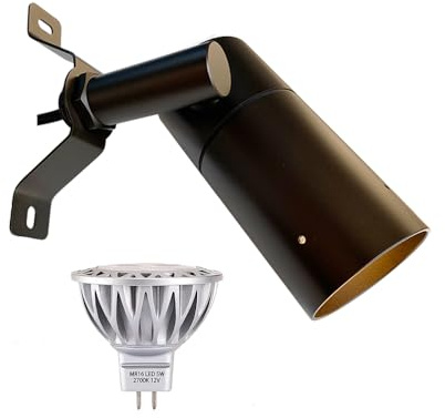Arrownine Landscape Lighting Moonlighting Tree Down Lighting Fixture,Low Voltage 12V Outdoor Lighting Wall Mounted Down Lights Replaceable MR16 LED Lamp Warm White Bronze Color with Bulb