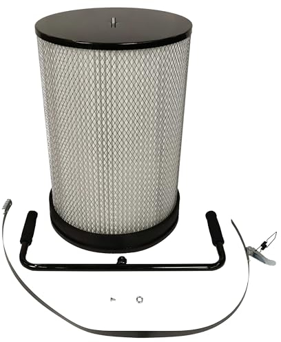 vhbw Feinstaubfilter kompatibel mit BAMATO AB-1500CF Absauganlage - Feinstaub-Filterpatrone mit Reinigungsbürste