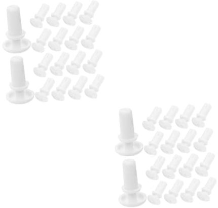 ULTECHNOVO 2sets Plastic Expansion Buckle Car Anchor Screws Microwave Push Button Microwave Button Fix Bumper Retainer Clips Auto Fasteners Kit Microwave Door Button Nylon White 100pcs*2
