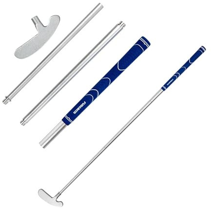 Putter de golf détachable en trois sections – Club d'entraînement réglable pour une utilisation intérieure/extérieure | Aide à l'entraînement du Putter de Golf Portable, Club de longueur réglable pour