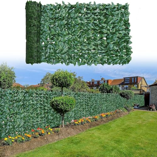 Rotolo di Siepe Artificiale, Pannelli Schermanti su Rotolo, Recinzione per la Privacy del Giardino, Balcone, Cortile, Piscina(1x7m)