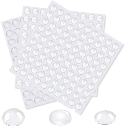 Anslagsbuffert 250 stycken gummibuffertar transparent elastisk buffert, gummifötter, möbelbuffert, gummibuffert, självhäftande buller, dämpande kuddar, stoppbuffertar för dörr, skåp, dörrdämpare