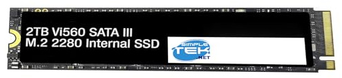 SIMPLETEK - 2 TB M.2 SATA III SSD-enhet - 2 280 - Hastigheter upp till 550 MB/s - Intern NGFF Solid State-skiva - Modell VI560