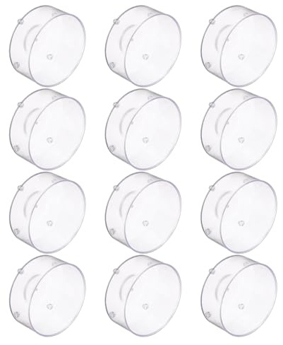 Cabilock 30 Cuencos Multifunción Transparentes para Reptiles, Plato Acrílico de Agua y Comida, Tamaño Adecuado para Geckos, Serpientes y Tortugas, Uso en Terrarios Domésticos