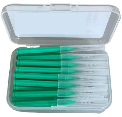 Interdentalborstar och tandtrådspinnar, Interdentalborstar 30 st Flerfärgad 0,6-1,5mm(0.8mm Green)