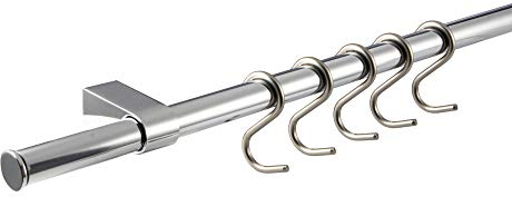 Gedotec Kitchen Rail Railing Set Railing Bar Rail System Paper Towel Holder Chef Set 105x15x20 cm Brand Quality Brand Quality for your living area - chrome, Reling Set 1200 mm