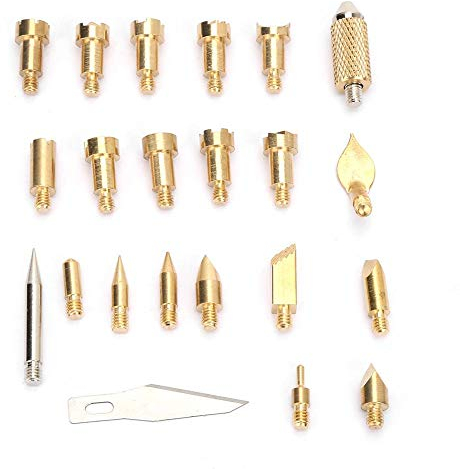 22 Pezzi Wood Burning Pen Punte Professionale, per Masterizzazione Legno e Stencil, Pirografia per Creazioni Artistiche