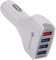 Chargeur de voiture USB rapide,Adaptateur USB 4 voies de qualité supérieure pour iPhone, Android, iPad,Détection intelligente et haute vitesse,Protection contre les surtensions