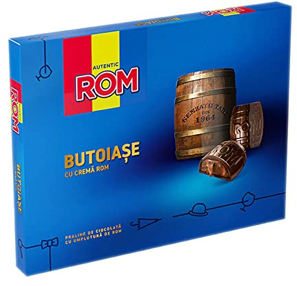Kandia ROM - Barili di cioccolato al latte con scatola di riempimento al rum, 126 g