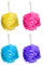 Elysium Spa Pack of 4 Mesh Exfoliating Bath And Shower Body Puff Sponges