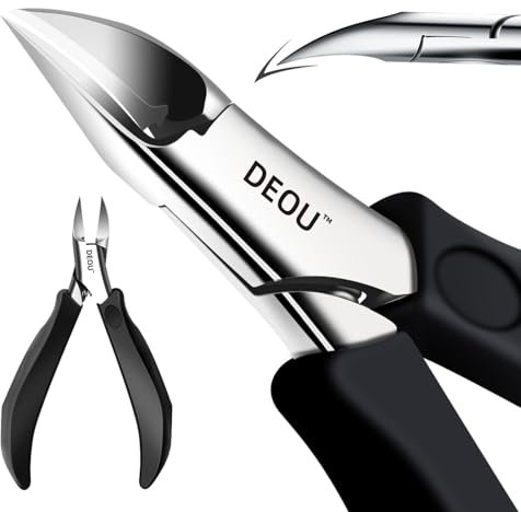 DEOU Toenail Clippers Blade for Ingrown and Thick Nails Stainless Steel Pedicure Tools at Home ingrown toenail Treatment Professional Podiatrist Nail Clippers with Upgraded Handle (Eagle Beak Pliers)