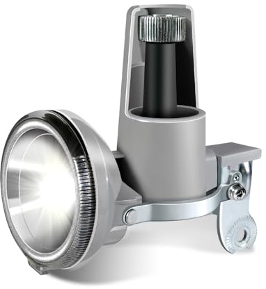 Bike Front Light, Fully Dynamo Bike Light, Motorized Friction Generator, 200 Lumens, Waterproof, Easy to Install, Never Need Battery Bike Light (Gray)