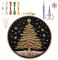 Mrinb Christmas Embroidery Kits, Embroidery Kits for Beginners with Christmas Tree, Cross Stitch Kits with Embroidery Hoop, Needle Threader, Embroidery Floss and Instruction