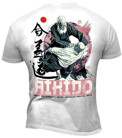 Dirty Ray Arts Martiaux Aikido T-Shirt pour Homme KAWH3 (XL)