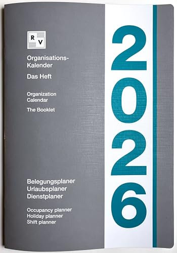 Organisationskalender 2026 Das Heft, Schafberger Verlag, 1 Monat auf einer Doppelseite DIN A4, Zimmerbelegungsplaner, Belegungsplan, Urlaubsplan, Dienstplaner (2026)