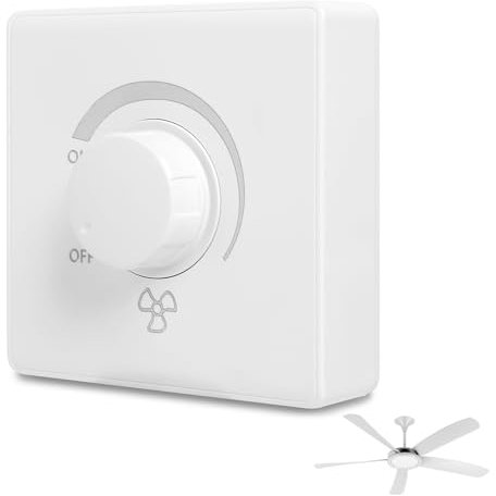 Drehzahlregelungsschalter für Deckenventilator, Typ 86, 220 V, 10 A, Wandschalter mit kontinuierlicher Geschwindigkeit, Weiß