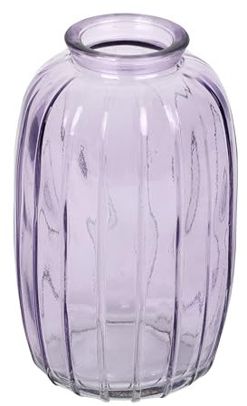 Talking Tables Lilac Glass Bud Vase for flowers, stylish single stem elegant wedding table centrepiece decorations window sill decor, garden parties, summer dining, mantle styling, and gifting 12cm