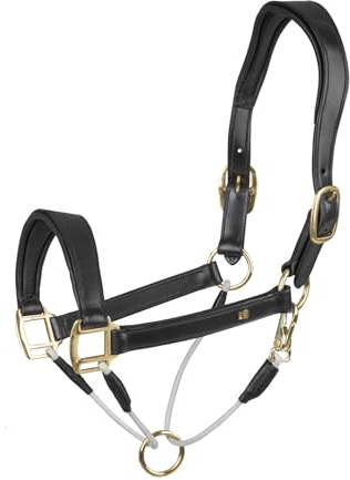 WALDHAUSEN Lederhalfter S-Line Royal, schwarz, WB