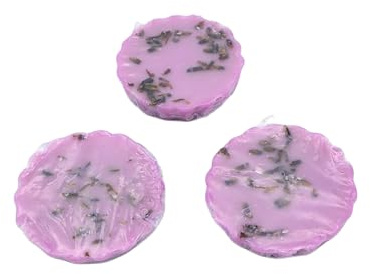LivuX 3 x doftvax lavendel för doftlampor 15 g fin lavendeldoft högkvalitativt vax rund 5 cm för avkoppling och aromaterapi 1136