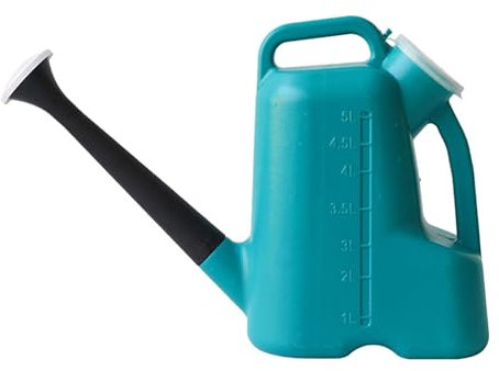 Riego de flores al aire libre - Jarra de 5 l para plantas de jardín, informes de salida largos, recipiente resistente para regar agua, diseño de tapa sellada, ideal para jardinería o consumo de