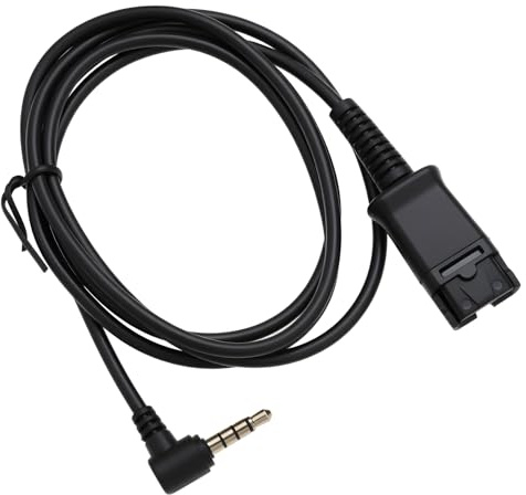 OTOTEC headsetadapter QD till 3,5 mm kontaktkabel 1 meter lång kompatibel med Plantronics kompatibel med Samsung Smartphone