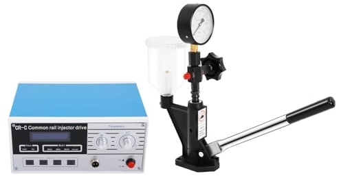 MELAQULY Tester per iniettori, 0 – 8000 PSI CR-C, multifunzione Common Rail, tester per iniettori con doppia scala, per regolare la pressione dell'iniettore