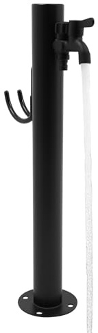 Fontaine sur pied, colonne d'extérieur, 12,5 x 12,5 x 60 cm, colonne d'eau pour jardin, terrasse, fontaine décorative