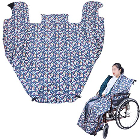 EUQKKWLOY Wheelchair Blanket Winter Waterproof, Adults Whole Waterproof Body Warm Wheelchair Sack Slip Sack Rain Cover Wheelchair Slip Sack Wheelchair Sack, for Most Wheelchairs 16