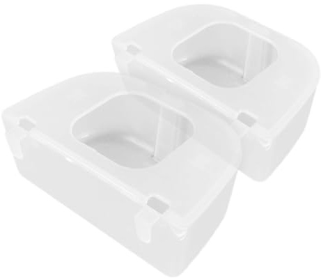 Tofficu 2pcs Bird Cage Feeder with Flip Lid Portable Pigeon and Quail Food Bowl for Bird Cages Anti-Spill Hanging Suitable for Parrots and Racing Pigeons