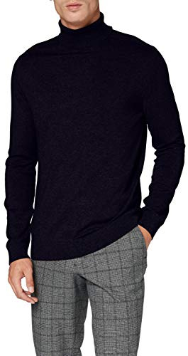 SELECTED HOMME Jersey Hombre Algodón Pima, Azul (Navy Blazer/Melange), XXL