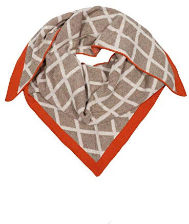 Zwillingsherz Sciarpa triangolare Stola con cashmere e lana per donne, ragazze, ragazzi e bambini, sciarpa in cashmere di alta qualità con motivo a quadri, sciarpa da donna per estate, autunno,