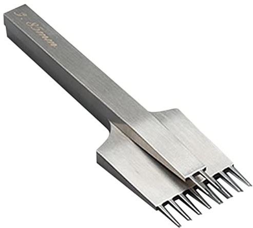 Pinafresa Leather Chisel French Style Pricking Iron Die-Steel Leather Punching Tool Polish-3.85Mm