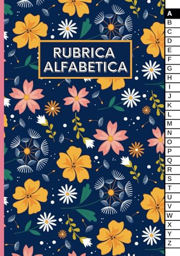 Rubrica Alfabetica: Quaderno A5 con 4 pagine per ogni lettera 104 pagine