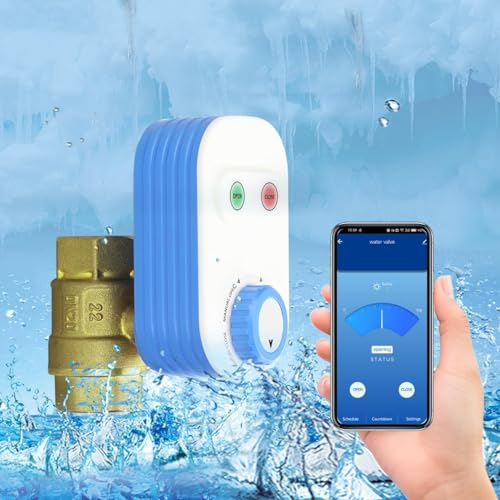 FRANKEVER Wlan Intelligenter Bewässerungscomputer, Fernbedienung Wasserhahn Smarte Bewässerungssteuerung, Automatische Bewässerung Zeitschaltuhr, kompatibel mit Alexa, Google (2.4GWIFI, DN20(3/4))…