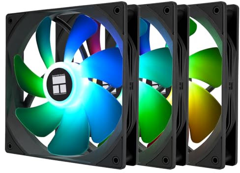 Thermalright Ventilador de CPU TL-C14C-S X3, con alta velocidad de 1500 RPM, ventilador PWM silencioso de 140 mm, ventilador de refrigeración para caja de computadora (3 cantidades)