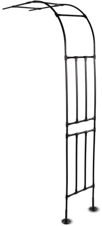Gartenwelt Riegelsberger Halbbogen 240x120x40 cm schwarz inkl. Befestigungsmaterialien Rosenbogen Rankhilfe für Kletterpflanzen