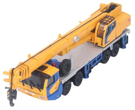Asixxsix Diecast Crane Truck Toy, 1:55 Scale Metal Construction Vehicles Crane Machine Model Toy Heavy Duty Construction Truck for Boys Kids Toddler