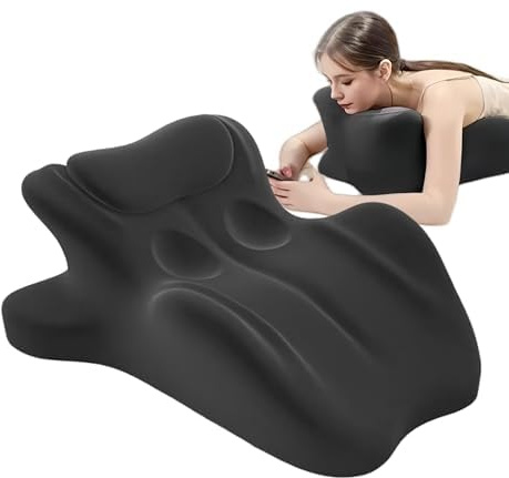 LLNWYGEB Cuscino per Coppie a 27° per intimità e Supporto, Angolo di 27°, Cuscino per Coppie Sweet Spot, Cuneo in Memory Foam, Cuscino ergonomico per Coppie,Nero