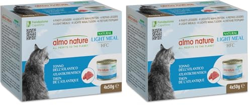 HFC Natural Light Meal Nourriture pour Chats Adultes – Thon, Poulet et Jambon 50 g x 4 pièces, 200 g (Lot de 2)