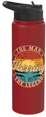 HERRING The Man The Myth The Legend First Name Stainless Steel Insulated Water Bottle
