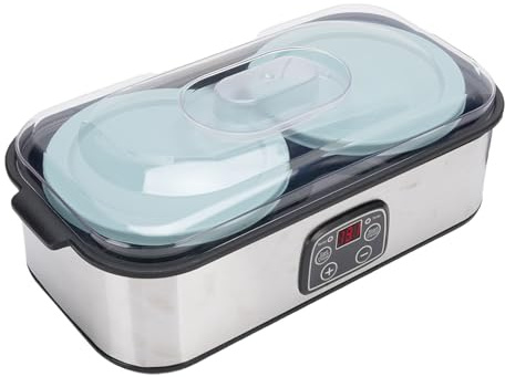 Ejoyous Yogurt Processor, Yogurt Maker Including 2 Glass Containers 1000ml Yogurt Machine Automatic Temperature Control Digital Timer 0-48 Hours, for Greek Yogurt Cheese ()