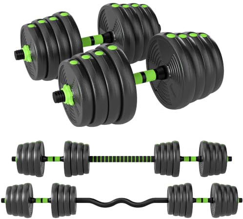 SPORTNOW 3-i-1 hantelset justerbar 30 kg hantel set