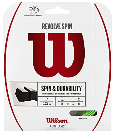 Wilson Unisex – Erwachsene Revolve Spin 17 Set Gr Strings, Grün, 12,2 Meter EU