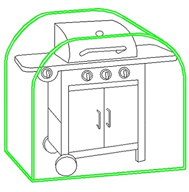 Grillabdeckung Grillplane UV-beständige & Wasserfest Abdeckung BBQ Cover für Grill Gasgrill Abdeckhaube BBQ JLA1127