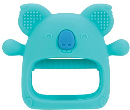 Nuby — Mitten, Zahnungshandschuhe aus Silikon, BPA-frei, Blauer Koala, ab 3 Monaten