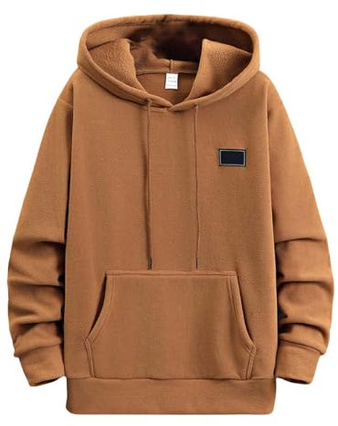 YCBMINGCAN Sweatshirt Herren mit Kapuze Herren Sweatshirt Langarm Winter Mode Sweatshirt Patch Regular Edition Schulter Ärmel Pullover Einfarbig Pullover Top Pulli Decke (A, XXXL)